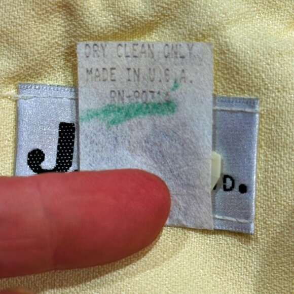 NEW JBS Tie Back Maxi Dress Size 10 Yellow Bib Collar Pleated Easter Cottage VTG - Picture 13 of 14